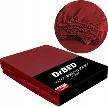 Prostěradlo Prostěradlo s Gumou 220x200 Jersey Bavlněné Elastické BORDÓ Polské