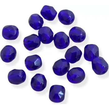 Korálek Korálky broušené tmavě modré 5mm – 40 ks