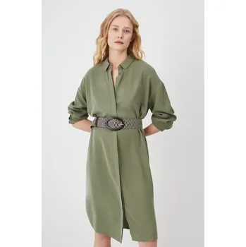 Dámské šaty Šaty Medicine zelená barva, midi RS25.SUD604 87X, vel. L