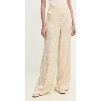 Dámské kalhoty Kalhoty Answear.LAB dámské, béžová barva, široké, high waist 1529.5511.HWK 80X, vel. XL