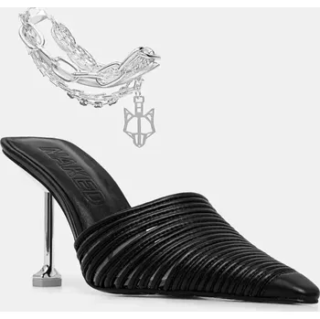 Dámské lodičky Kožené lodičky Naked Wolfe Chromed černá barva, Chromed Black Leather Chromed.Black.Leather 99X, EUR 38