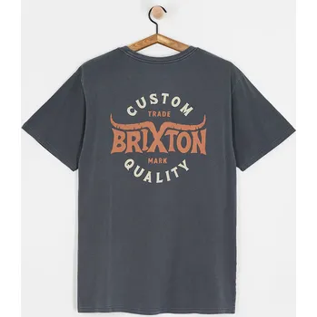 Pánské tričko Brixton Gibson Stt (washed navy worn wash) L, námořnická modrá
