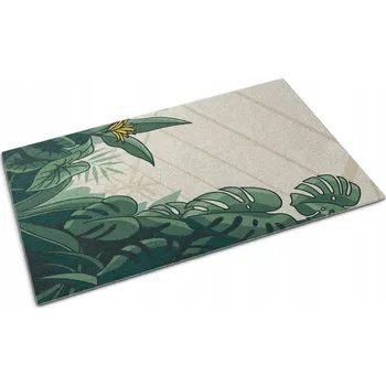 Rohožka Savá venkovní vstupní rohožka před dveře Květ Monstera 150x100cm