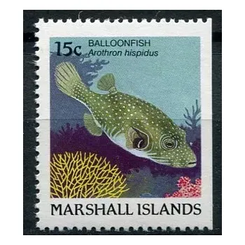 Poštovní známka Marshall Islands (1988) MiNr. 172Dr ** - Marshallovy ostrovy - Ryby - Čtverzubec běloskvrnný (Arothron hispidus)