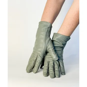 Rukavice Dámské kožené rukavice grey, VELIKOST L ( 7,5 )