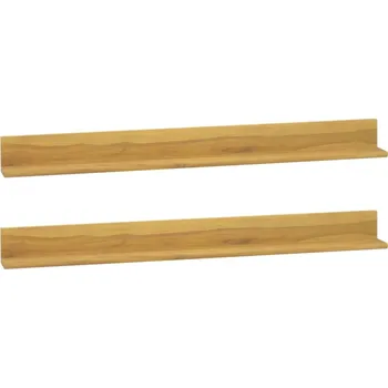 police Nástěnné police 2 ks 110 x 10 x 10 cm masivní teakové dřevo