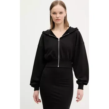 Dámská mikina Mikina HUGO dámská, černá barva, s kapucí, hladká, 50536945 99X, vel. XL