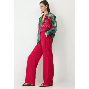 Dámské kalhoty Kalhoty Medicine dámské, červená barva, široké, high waist RS25.SPD603 33X, vel. S