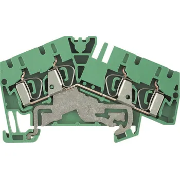 Weidmüller ZPE 4-2/4AN Z řada, PE svorka, Jmenovitý průřez: 4 mm2, Připojení s kotevní svorkou, zelen