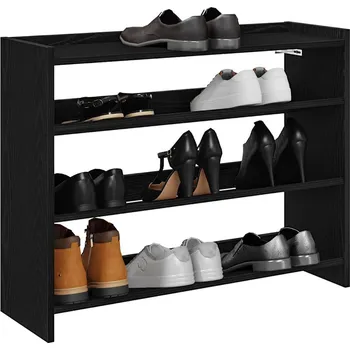 Botník černý 60x25x81 cm kompozitní dřevo