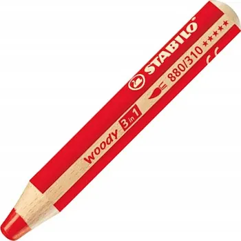 Pastelka Stabilo Woody 5 ks - červená