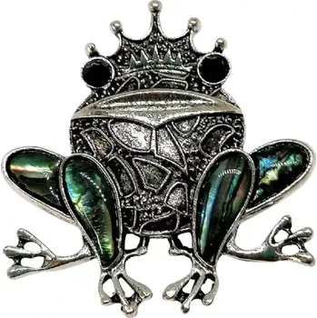 Brož Brož a přívěsek žába velká 4,5 x 4 cm