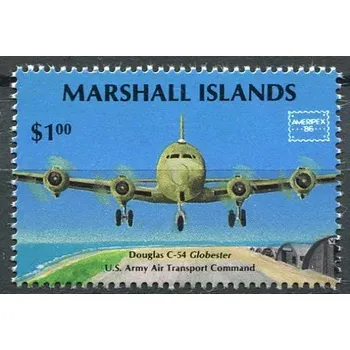 Poštovní známka Marshall Islands (1986) MiNr. 81 ** - Marshallovy ostrovy - Douglas C-54 "Globester"