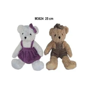 plyšák Miś w ubranku 25cm MIX
