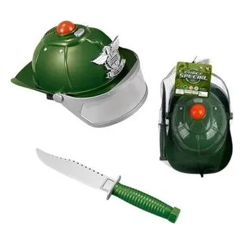 Dětská zbraň Zestaw z hełmem żołnierza nożem
