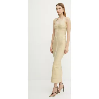 Dámské oblečení Šaty Herve Leger Iris HLM8505780 zlatá GLD, vel. L