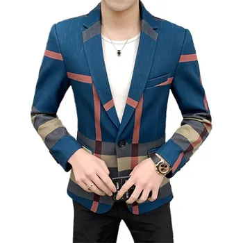 Pánské sako Pánské sako se vzorem Velikost: M, Barva (Varianta): Modrá