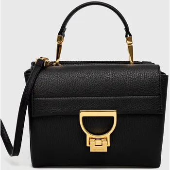 Kabelka Kožená kabelka Coccinelle černá barva E1.MD5.55.B7.01 99X, vel. ONE SIZE