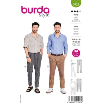 Volný čas Střih Burda na pánské kalhoty 5722 -