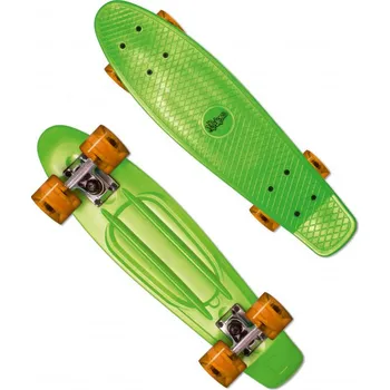 Skateboard Muuwmi NoRules Skateboard ABEC 5 FUN zeleno oranžový