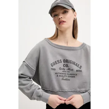 Dámská mikina Bavlněná mikina Guess Originals W5GQ23.K68I4 šedá 90X, vel. S