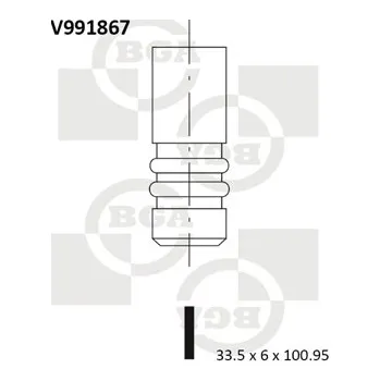 Rozvod motoru Sací ventil BG Automotive V991867
