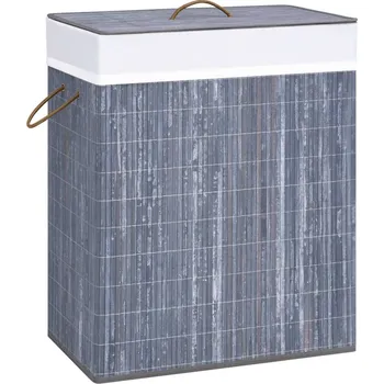 Koš na prádlo Bambusový koš na prádlo se 2 přihrádkami hnědý 72 l