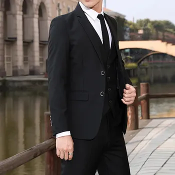 Pánský oblek do kanceláře MC244 Velikost: 2XL, Barva (Varianta): Set 3v1Black 1