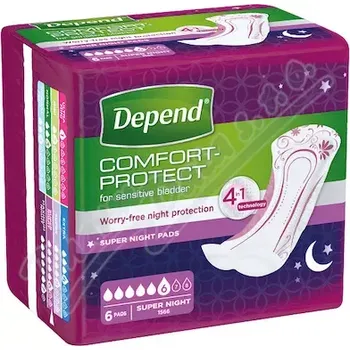Depend Super Plus night inkont.vložky ženy 6ks
