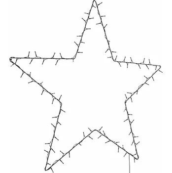 Vánoční dekorace Vánoční osvětlení hvězda silueta 115 LED teplá bílá