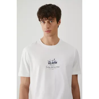 Pánské tričko Tričko Medicine pánské, bílá barva, s potiskem RS25.TSM702 00X, vel. XXL