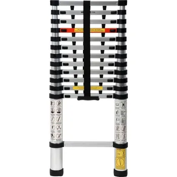 Žebřík Extra skladný výsuvný žebřík 3,8m hliníkový, nosnost 150 kg