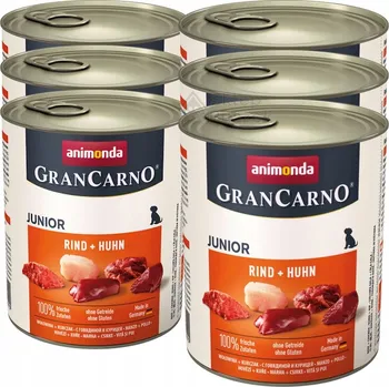Krmivo pro psa Animonda PES GranCarno Junior SADA 6x800g - Hovězí + Kuře konzerva