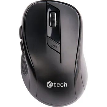 C-TECH Myš WLM-02/Ergonomická/Optická/Pro praváky/1 600 DPI/Bezdrátová USB/Černá
