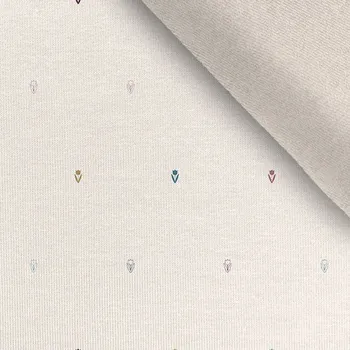 Teplákovina Takoy 150 cm nebělený - mini tulips