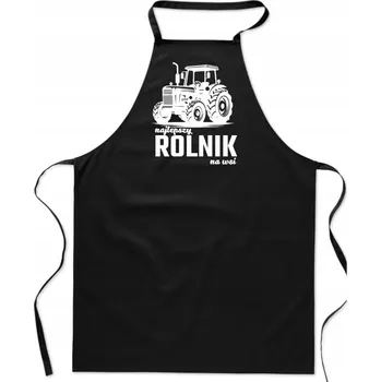 Kuchyňská zástěra KUCHYŇSKÁ ZÁSTĚRA bavlna černá pro ZEMĚDĚLCE dárek den traktor FA_498_cz