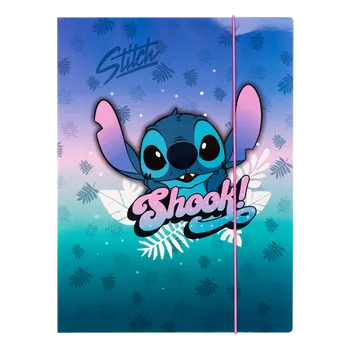 Set školních potřeb Colorino školní desky s gumičkou Stitch 2, A4, karton - 12ks