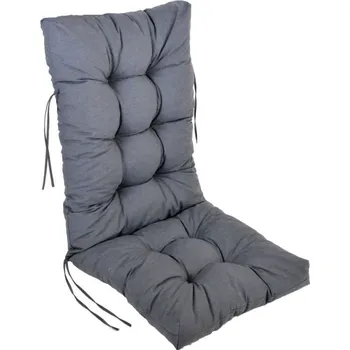 Podsedák Tlustý polstr na zahradní křeslo s vysokým opěradlem tmavě šedý 120x50 cm