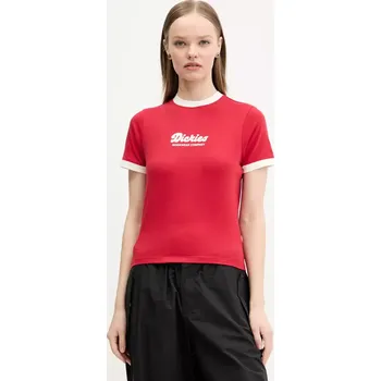 Tričko Dickies červená barva, DK0A4Z8I0ER1 33X, vel. S