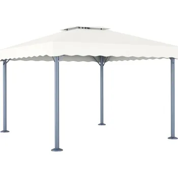 Zahradní stavba Altán taupe 3 x 3 m hliník a ocel