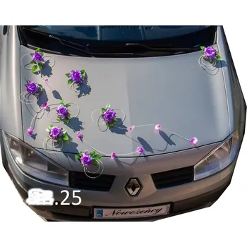 Obraz Dekorace na auto - růžové květinové aranžmá