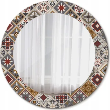 Zrcadlo Zrcadlo závěsné se skleněným rámem, turecký vzor, 60 cm
