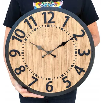 Hodiny Nástěnné hodiny ModernClock hnědé 40 cm