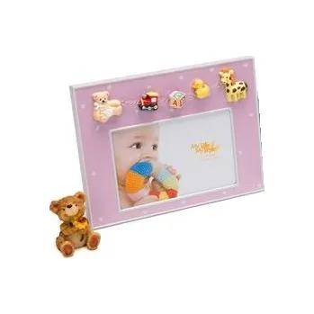 Rám na obraz Dětský fotorámeček DARLING 15x10 růžový kph