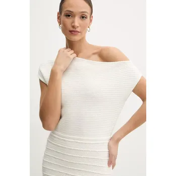 Dámské šaty Bavlněné šaty Guess NATALIA béžová barva, mini, W5GK68 Z2YL1 W5GK68.Z2YL1 01X, vel. XL