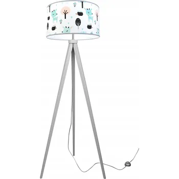 Stojací lampa LAMPA TROJNOŽKOVÁ LOFTOVÁ DĚTSKÁ STÍNIDLO VZOR LED