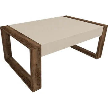 Konferenční stolek ZACHARO konferenční stolek, ořech světlý / béžová