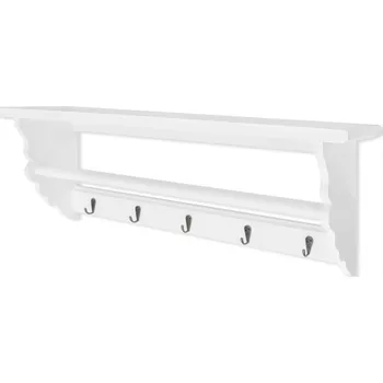 Věšák Věšák na kabáty MDF bílý, v barokním stylu