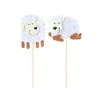 Zápich filc beránek 10 ks, mix