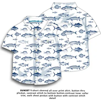 Kojenecké oblečení Minoti Košile chlapecká s krátkým rukávem, Minoti, Sunset 1, kluk 80/86